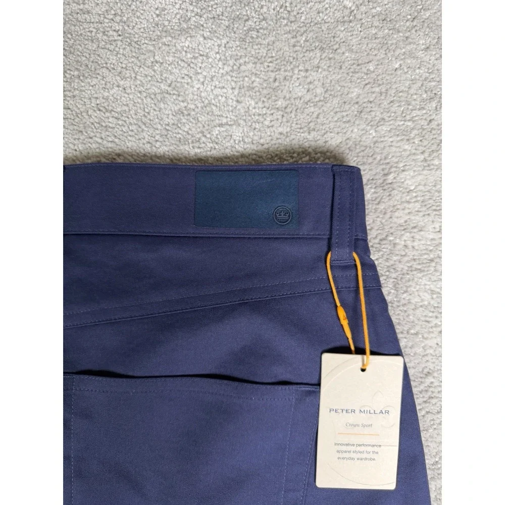 Peter Millar Golf Pants Crown Sport eb66 Performance 36x30 Blue NWT MSRP $160